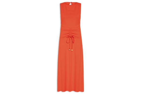 Vestido Pala Franzida - Vermelho