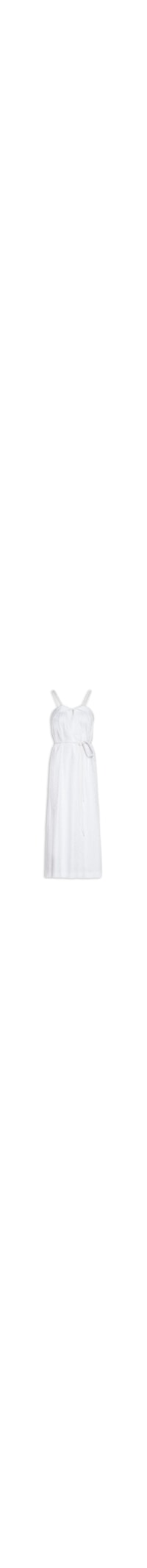 Vestido Pala Virada Jacquard Onça - Branco