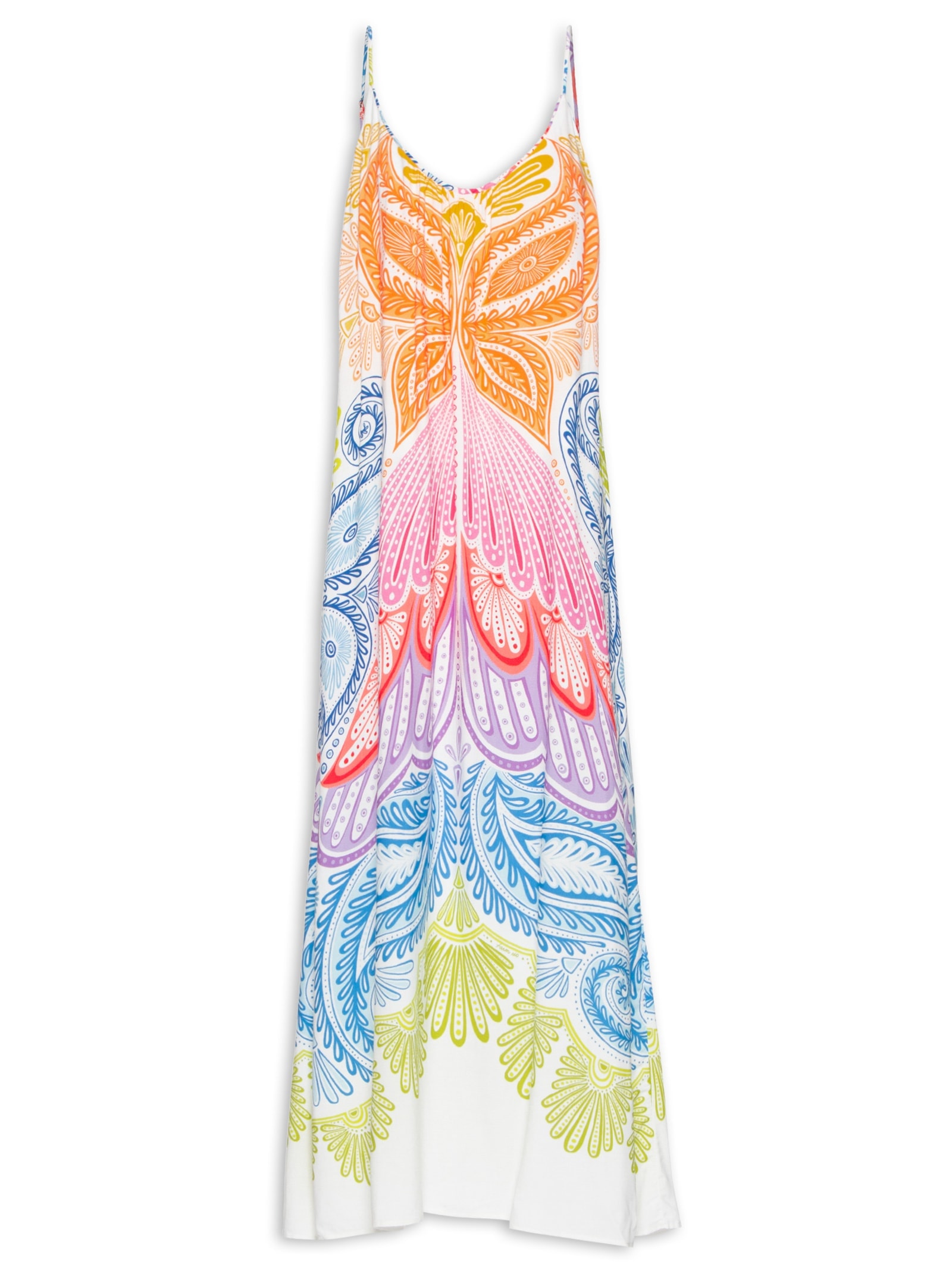 Vestido Papillon Multicolorido Azul Farm