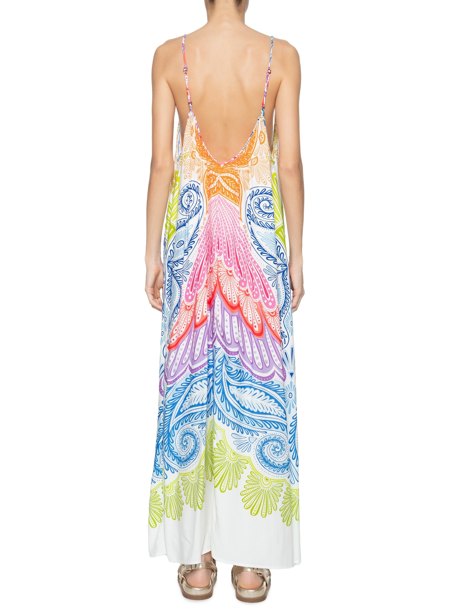 Vestido Papillon Multicolorido Azul Farm