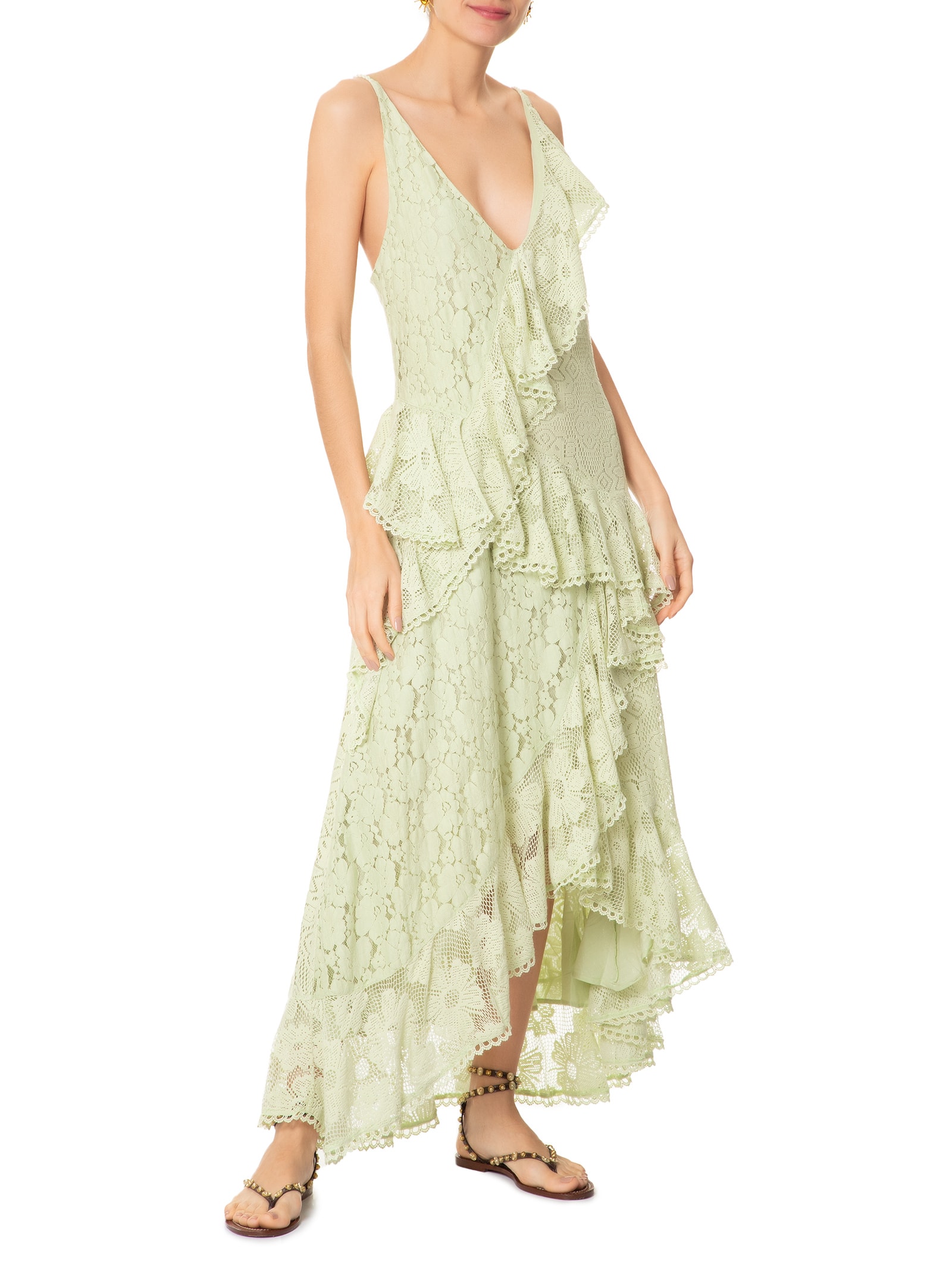 Vestido Patch Renda Verde Farm