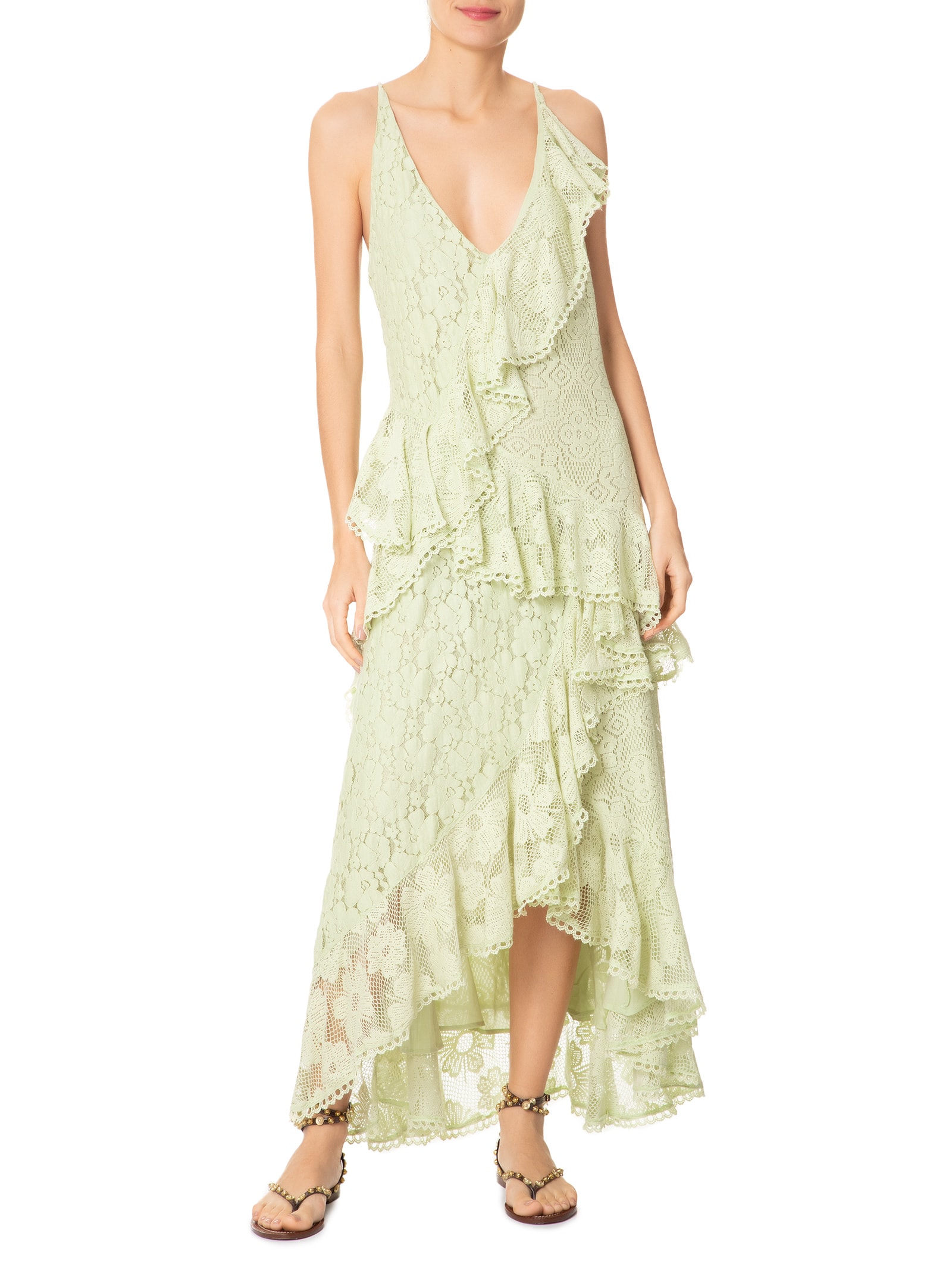 Vestido Patch Renda Verde Farm