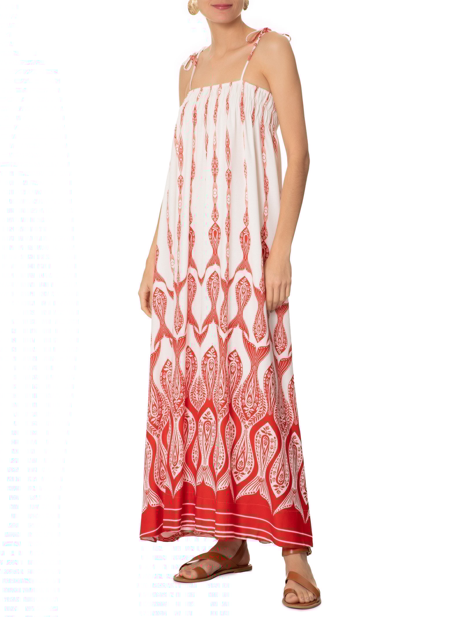 Vestido Peixe Correnteza Branco Farm