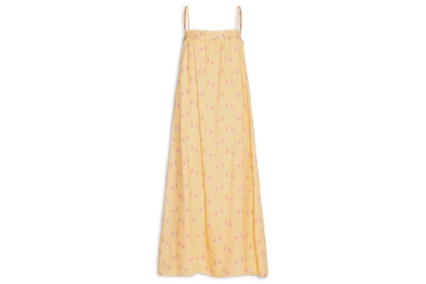 Vestido Pesponto Estampa Mini Fleur - Amarelo