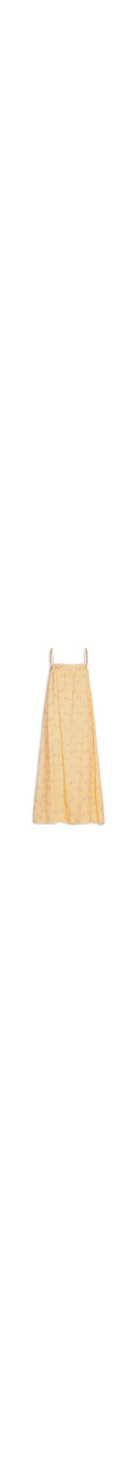 Vestido Pesponto Estampa Mini Fleur - Amarelo