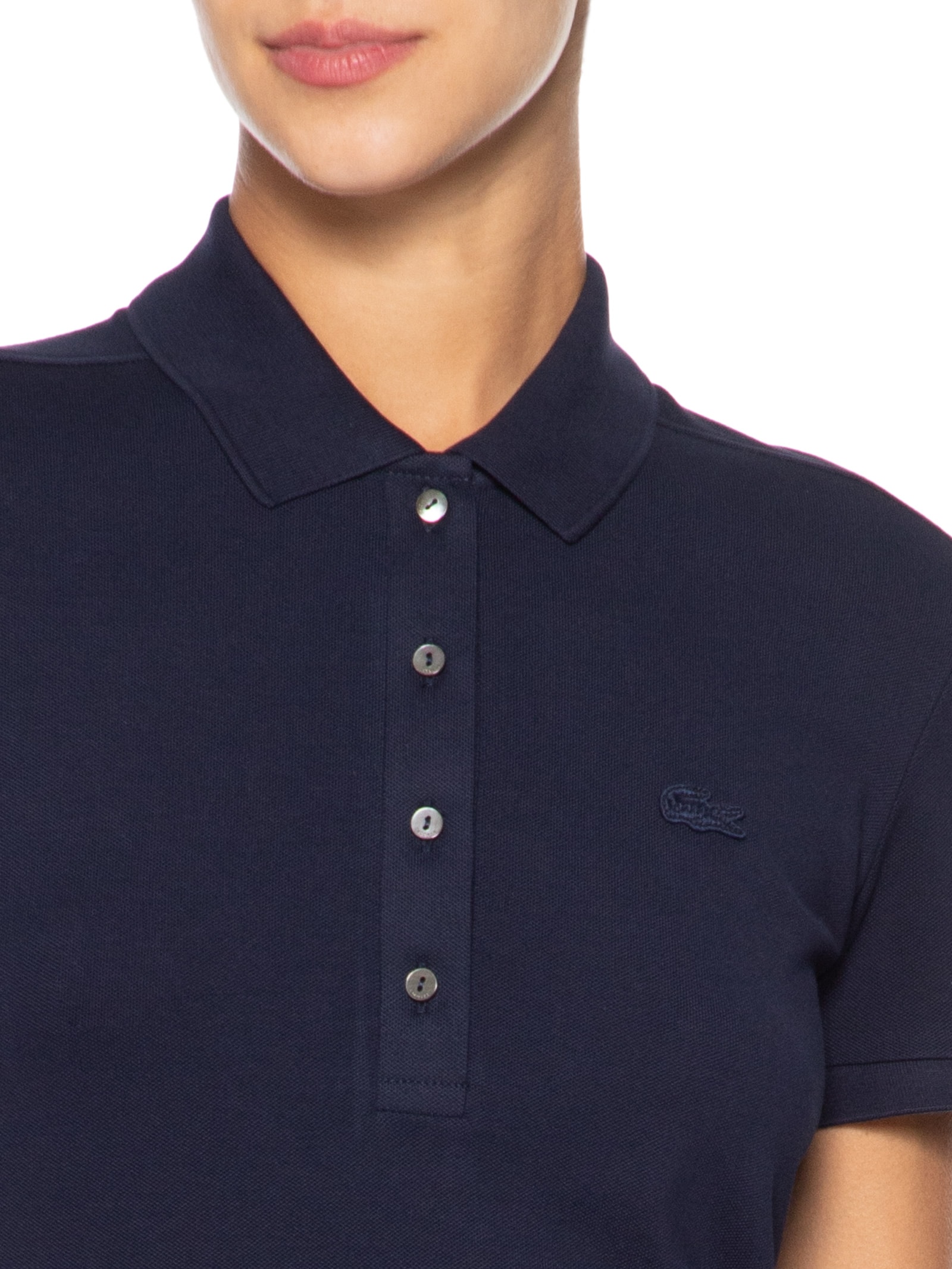 Vestido Piquet Azul Lacoste