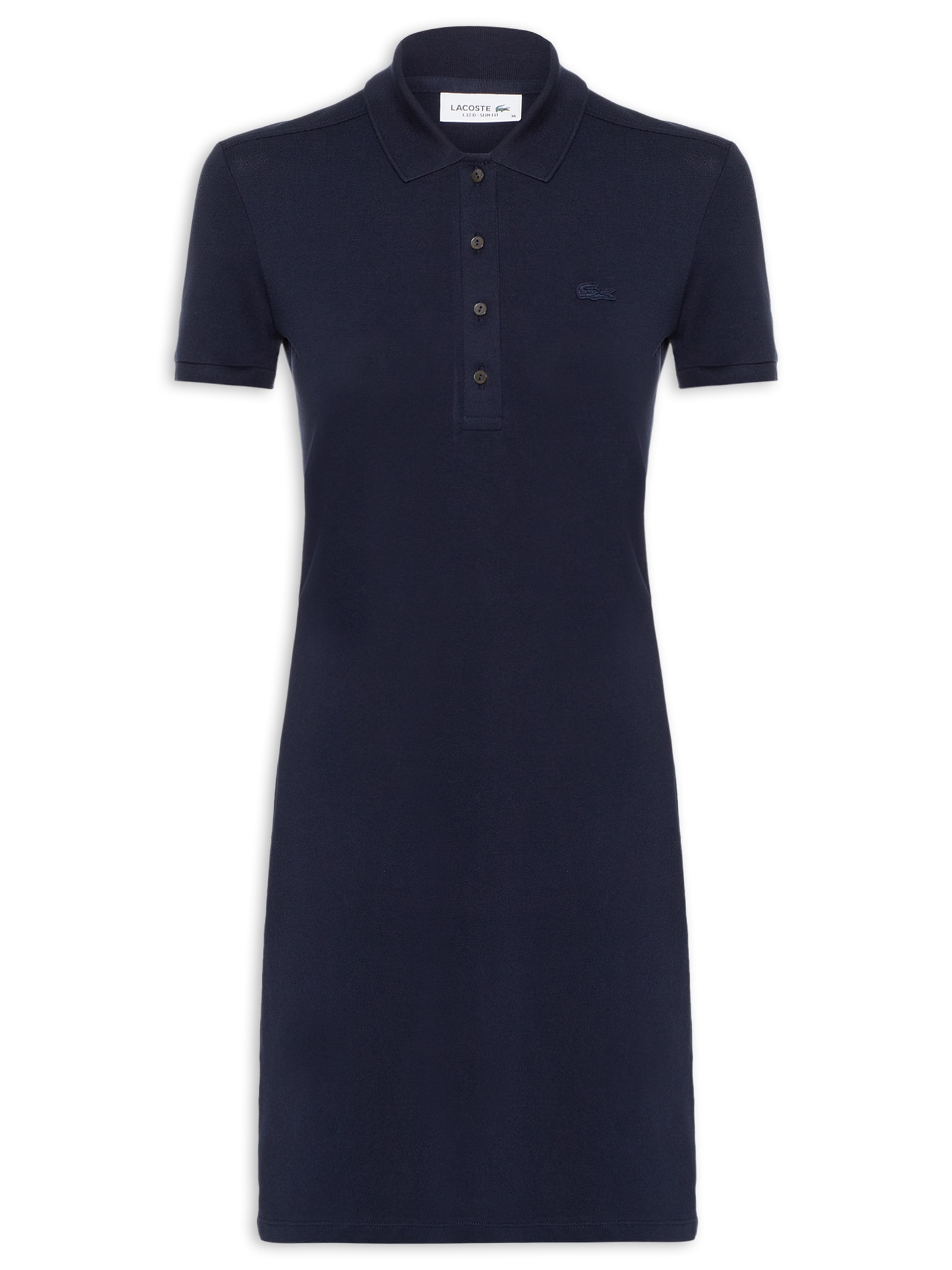 Vestido Piquet Azul Lacoste