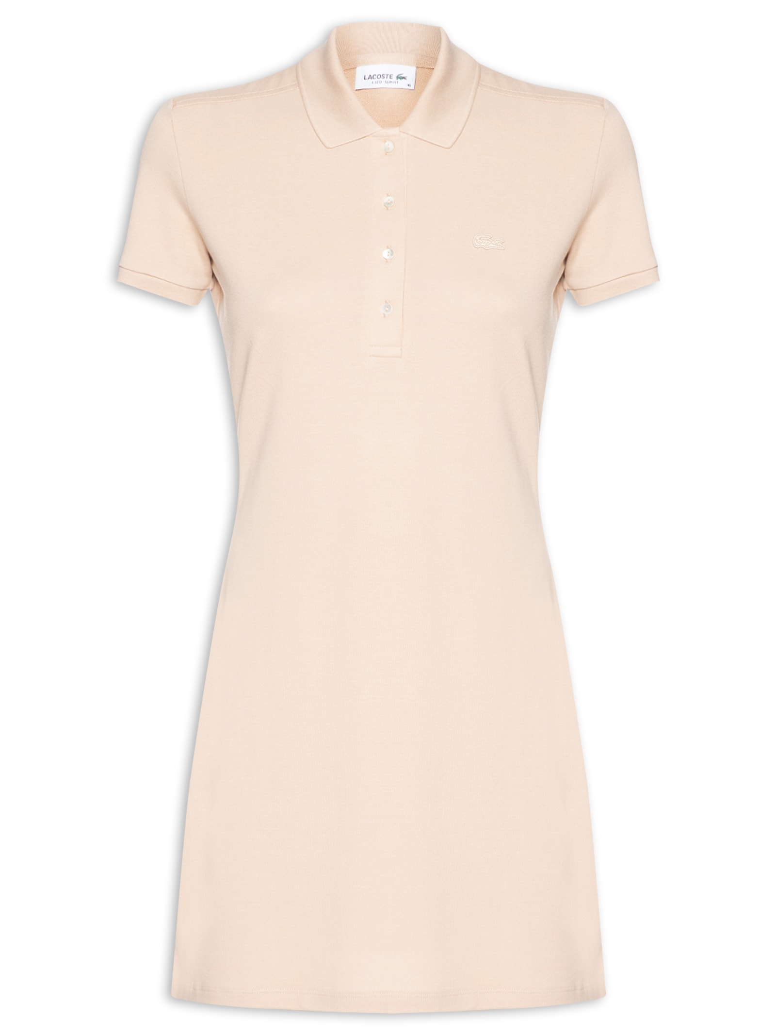 Vestido Piquet Bege Lacoste