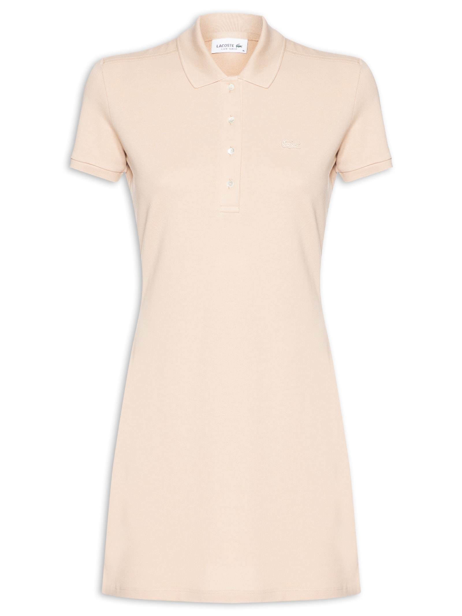Vestido Piquet Bege Lacoste