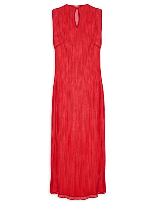 Vestido Piton Plissado - Vermelho
