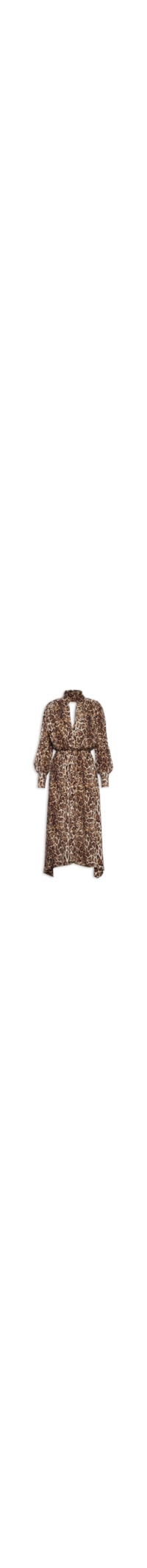 Vestido Plano Midi Estampado - Animal Print