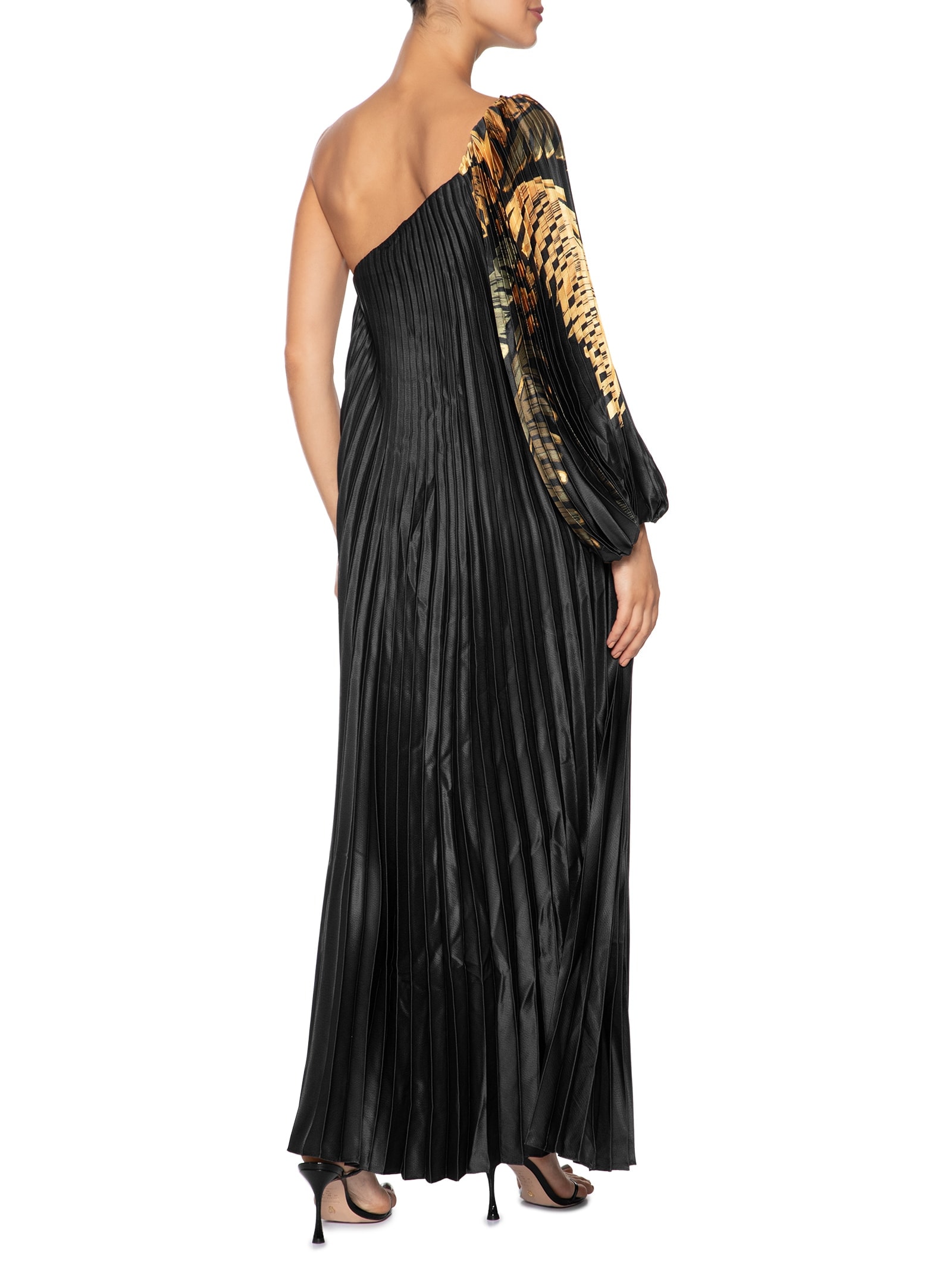 Vestido Plissado Itacaré Preto Farm