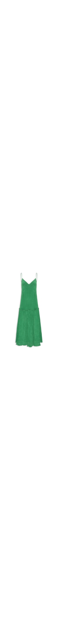 Vestido Plissado Midi - Verde