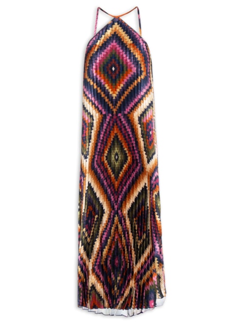 Vestido Plissado Pretti – Rosa