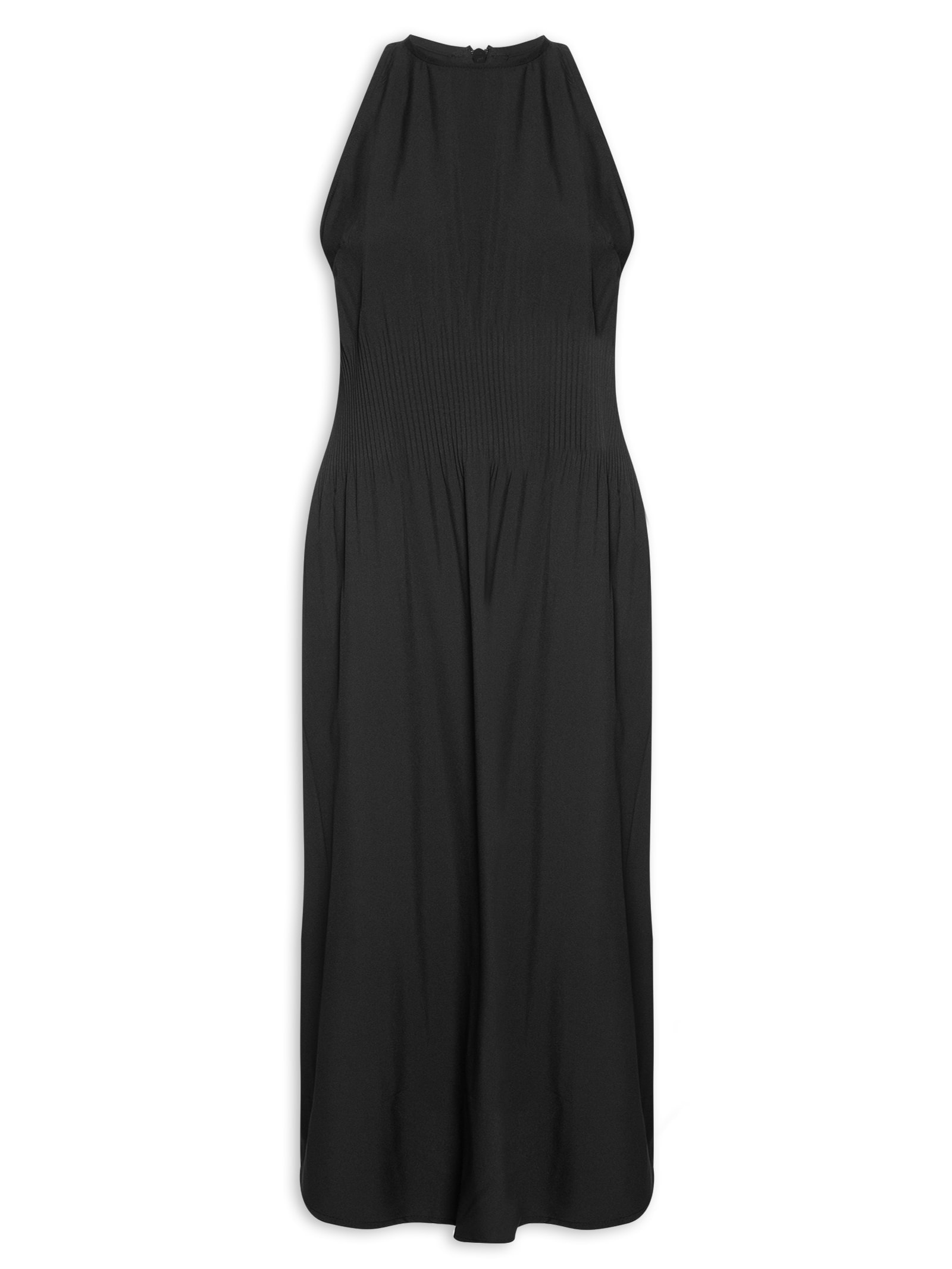 Vestido Plisse Nadador Preto Osklen