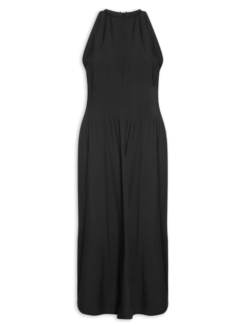 Vestido Plisse Nadador – Preto