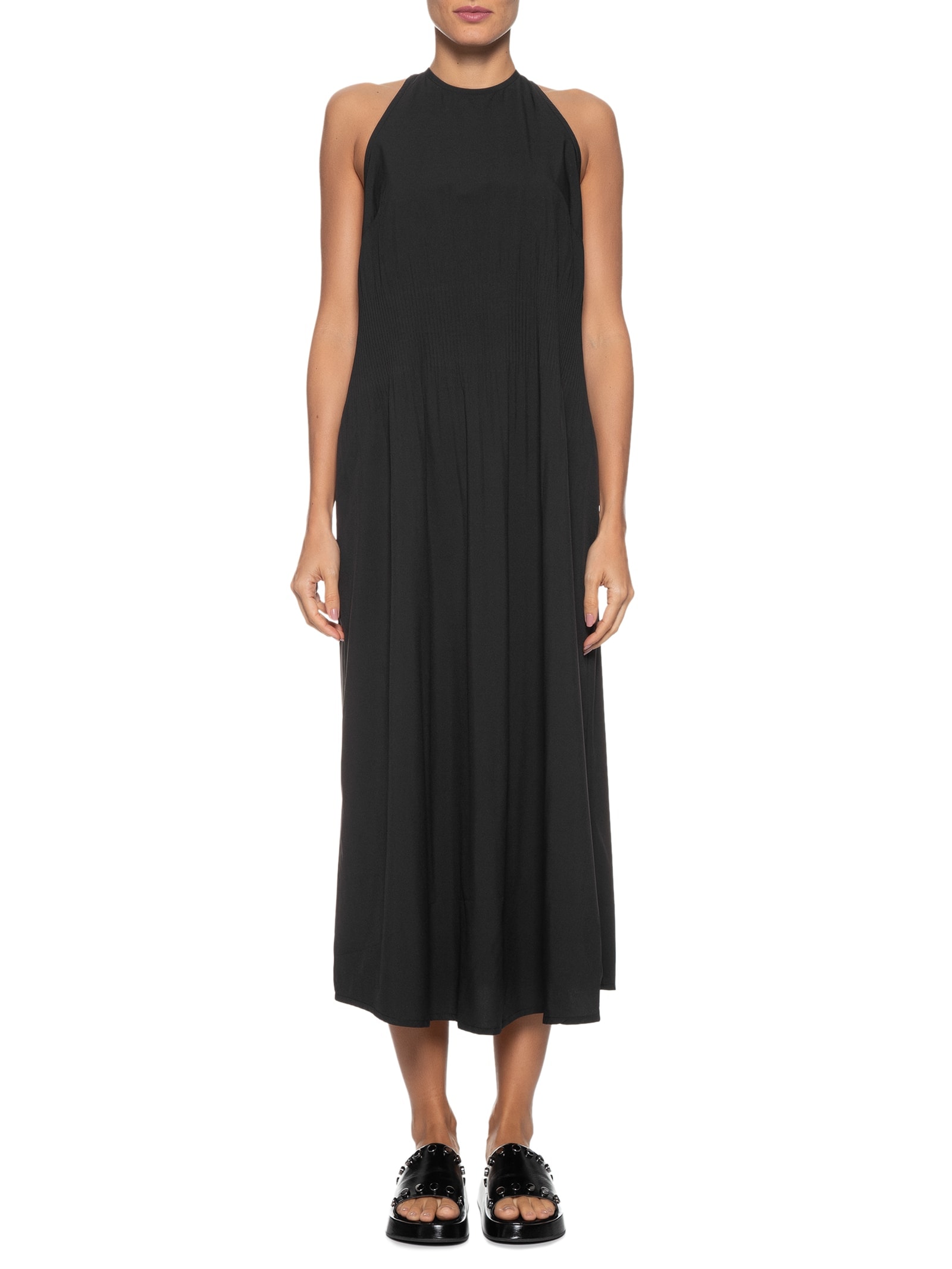 Vestido Plisse Nadador Preto Osklen