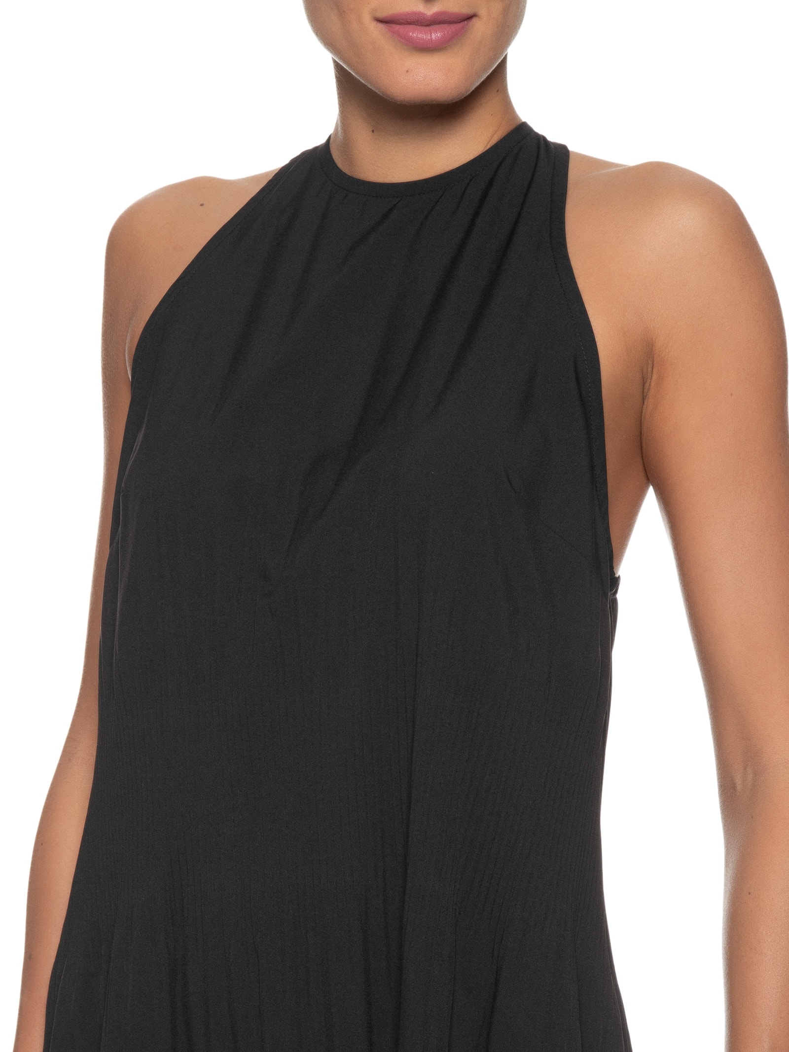 Vestido Plisse Nadador Preto Osklen