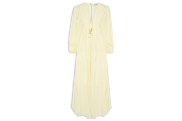 Vestido Poá Lurex - Amarelo