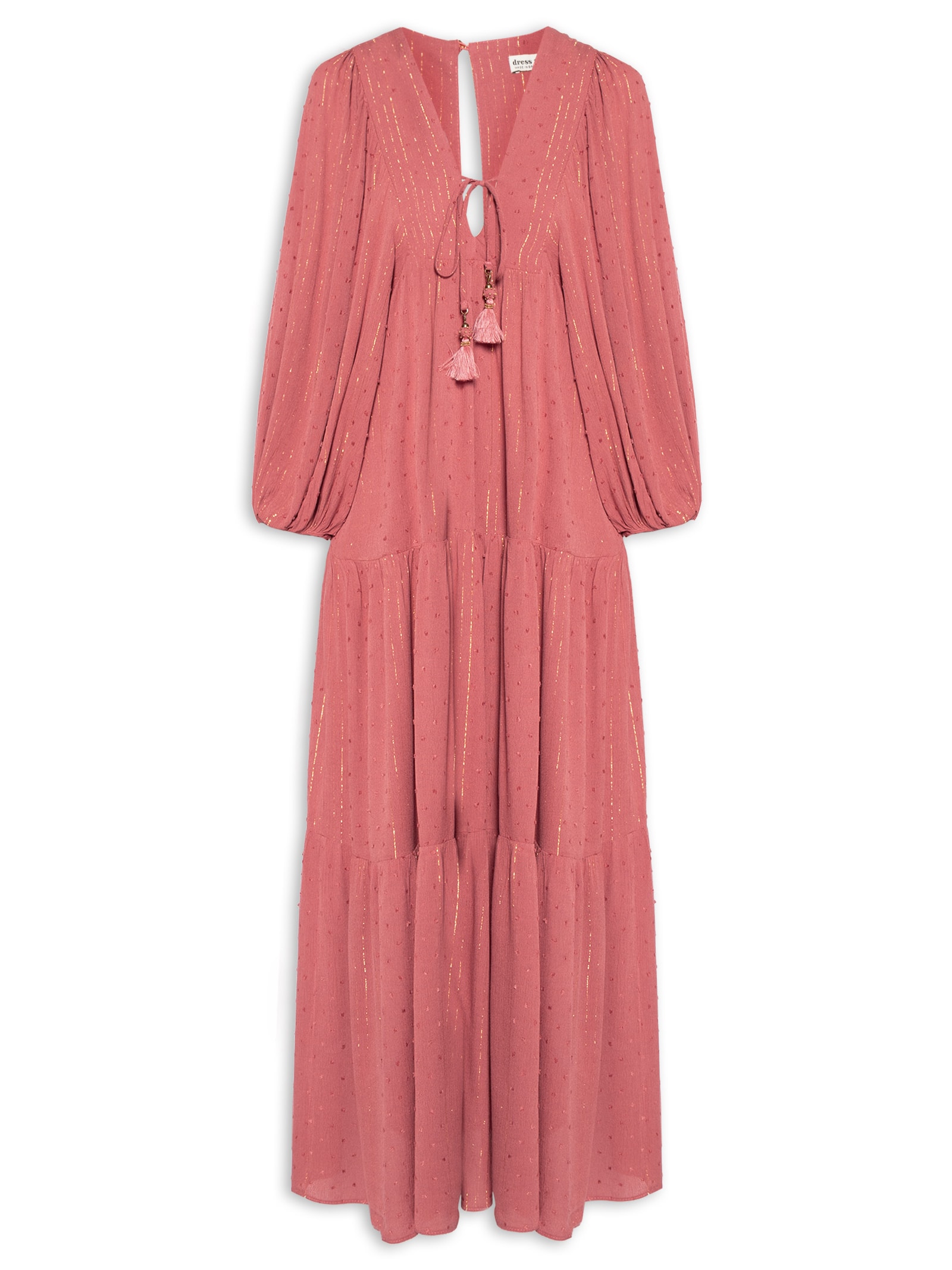 Vestido Poá Lurex Rosa Dress To