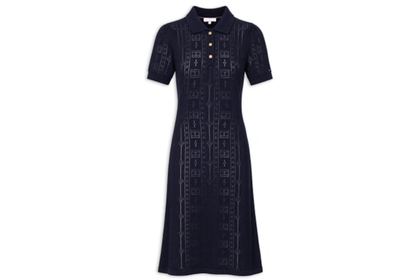 Vestido Pointelle Flag S/S SWT - Azul