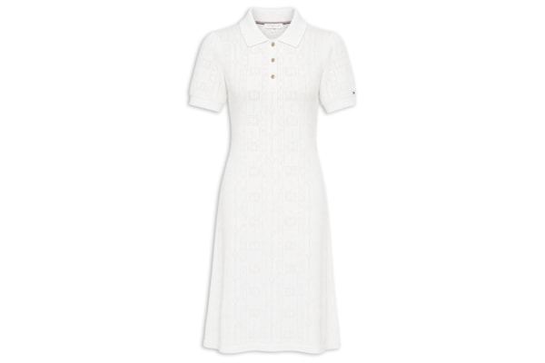 Vestido Pointelle Flag S/S SWT - Bege