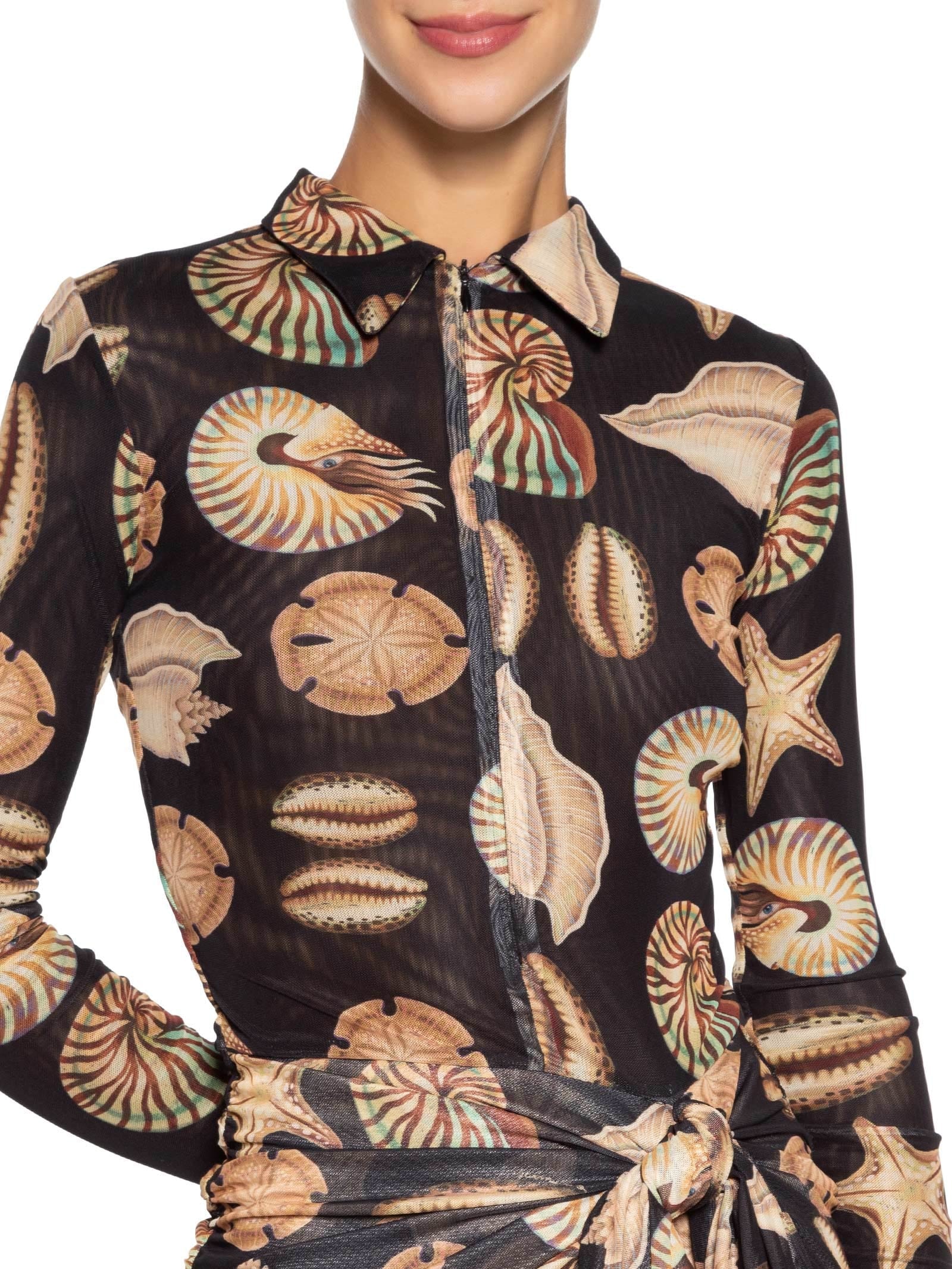 Vestido Polo Tule Conchas Preto Farm Praia