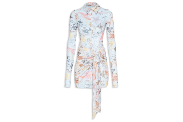 Vestido Polo Tule Vida Marinha - Azul