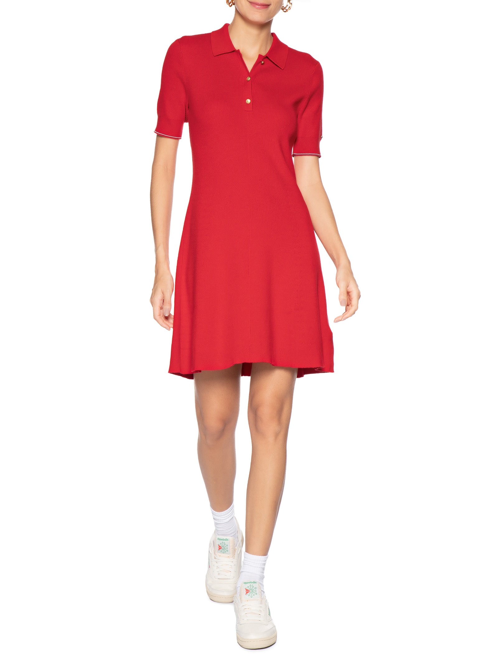 Vestido Polo Vermelho Tommy Hilfiger