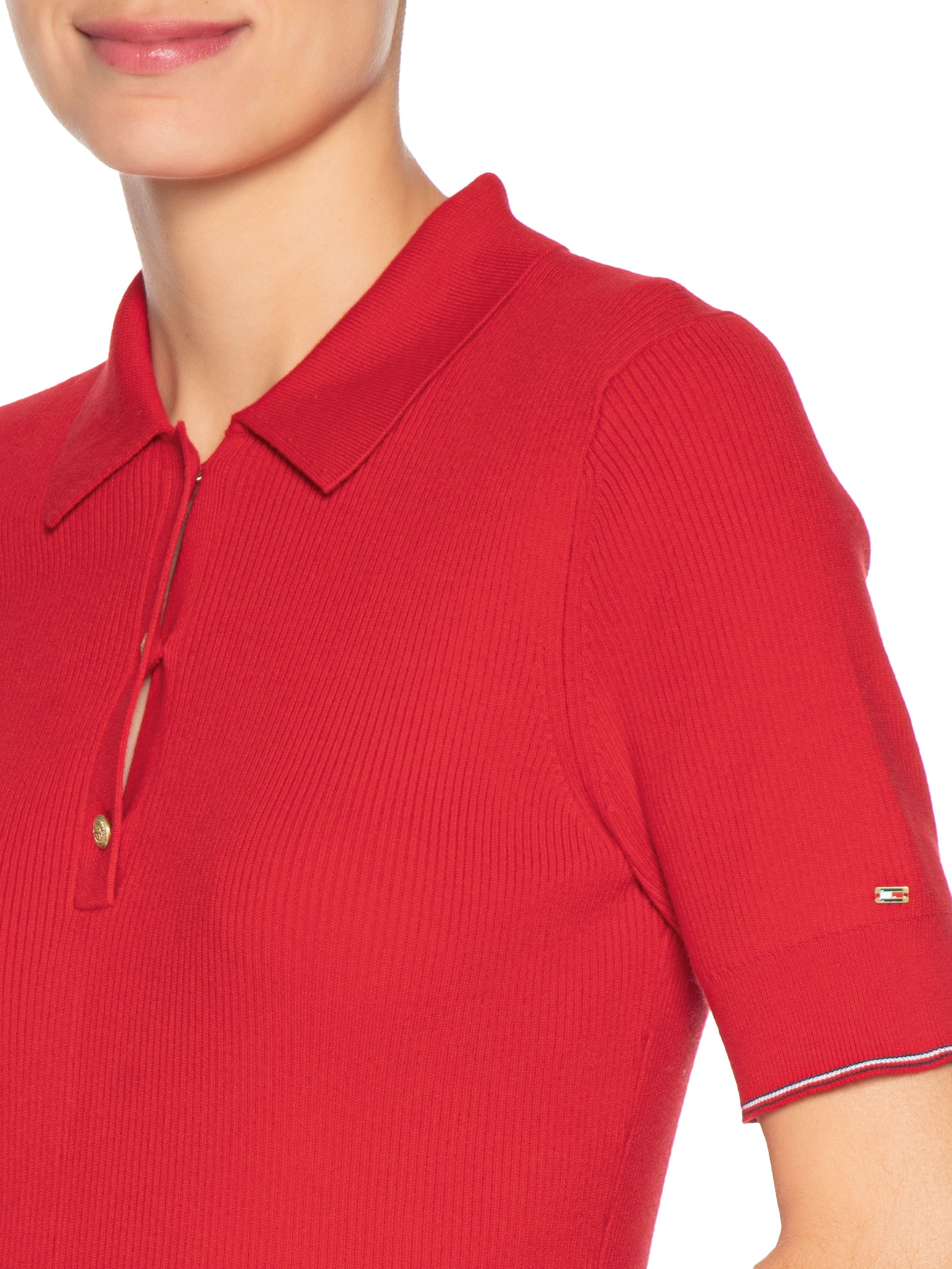 Vestido Polo Vermelho Tommy Hilfiger