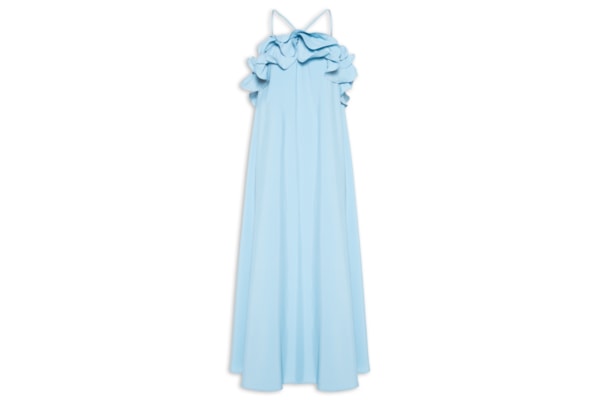 Vestido Poly Marocain – Azul
