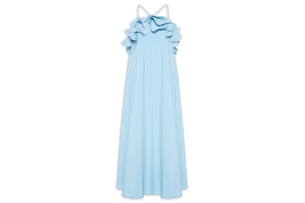 Vestido Poly Marocain – Azul
