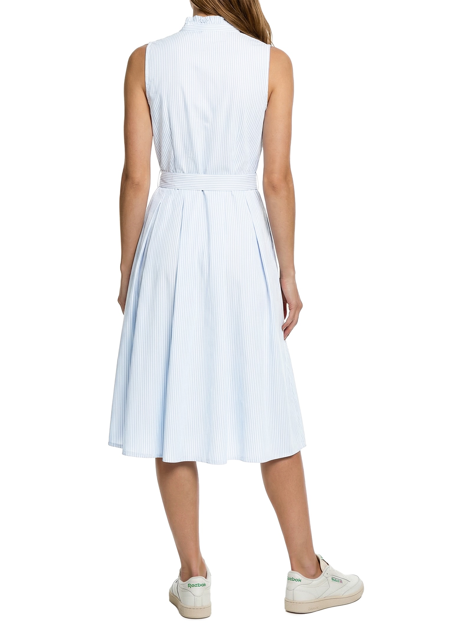 Vestido Poplin Frill Azul Tommy Hilfiger