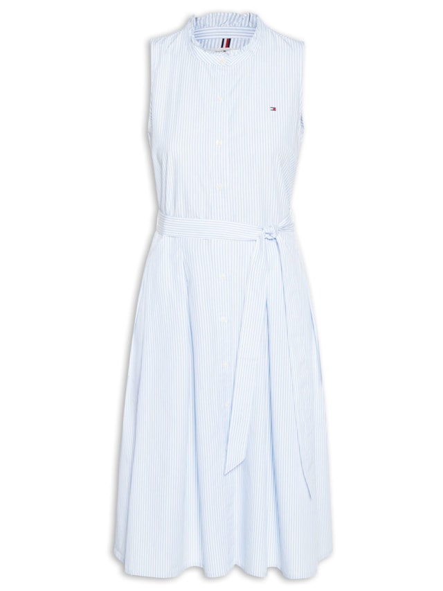 Vestido Poplin Frill - Azul by TOMMY HILFIGER