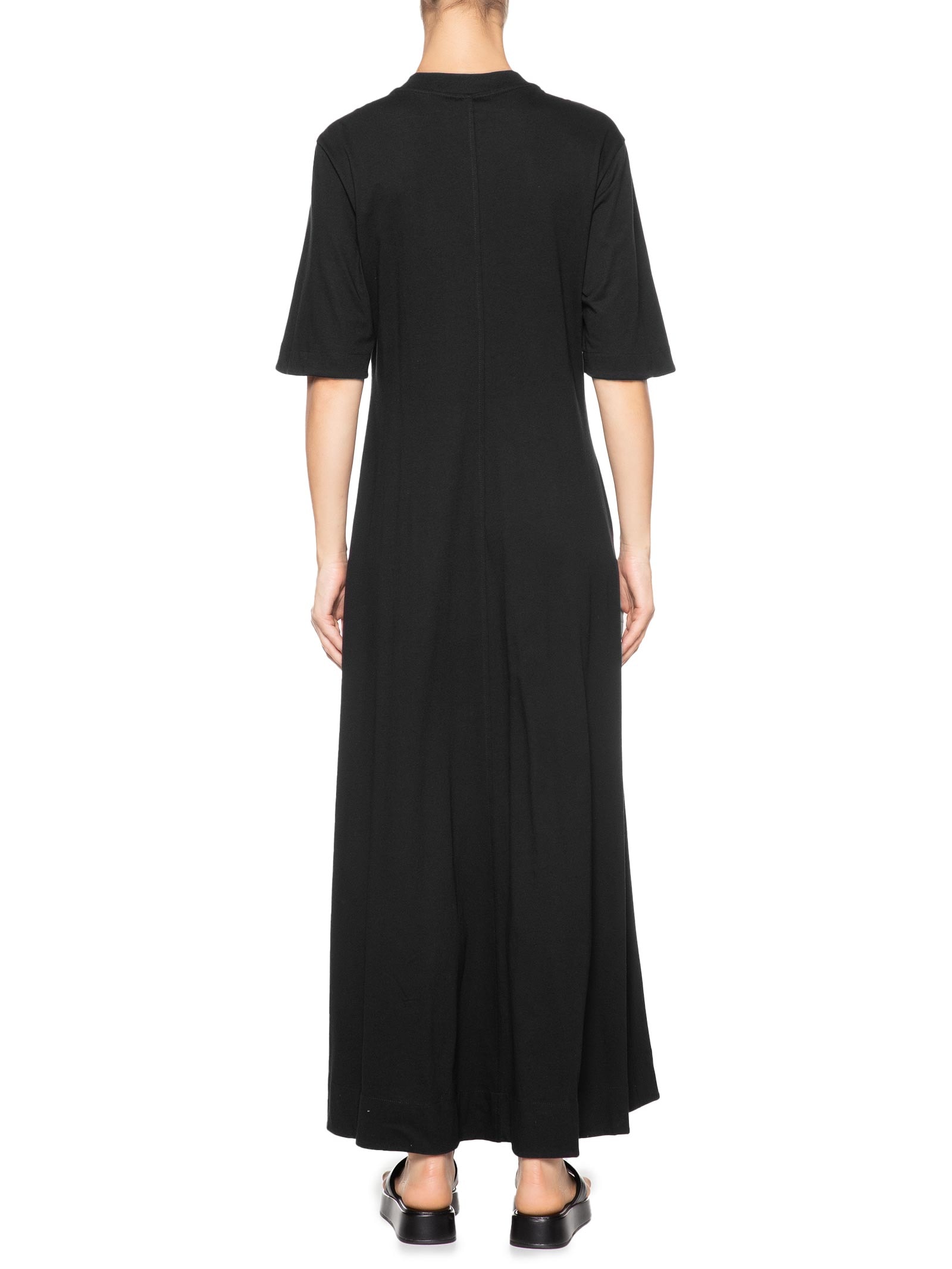 Vestido Pregas T-Shirt Preto Farm