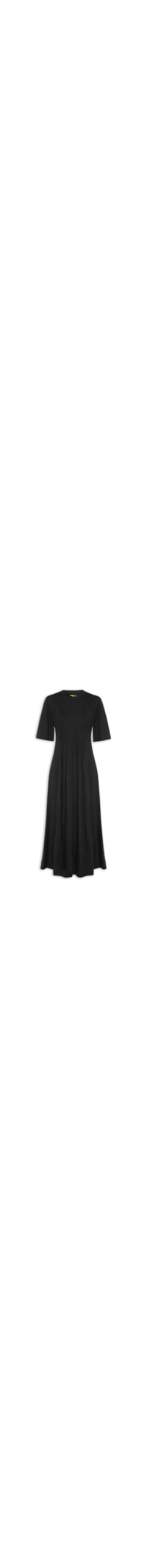 Vestido Pregas T-Shirt - Preto
