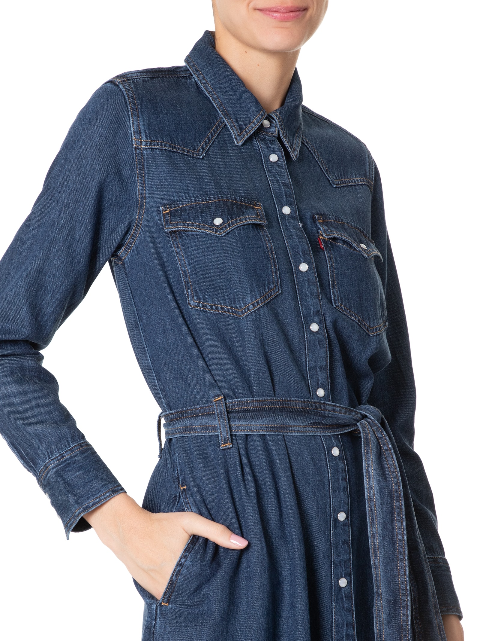 levi's quinney denim dress Quinney Denim Dress Za