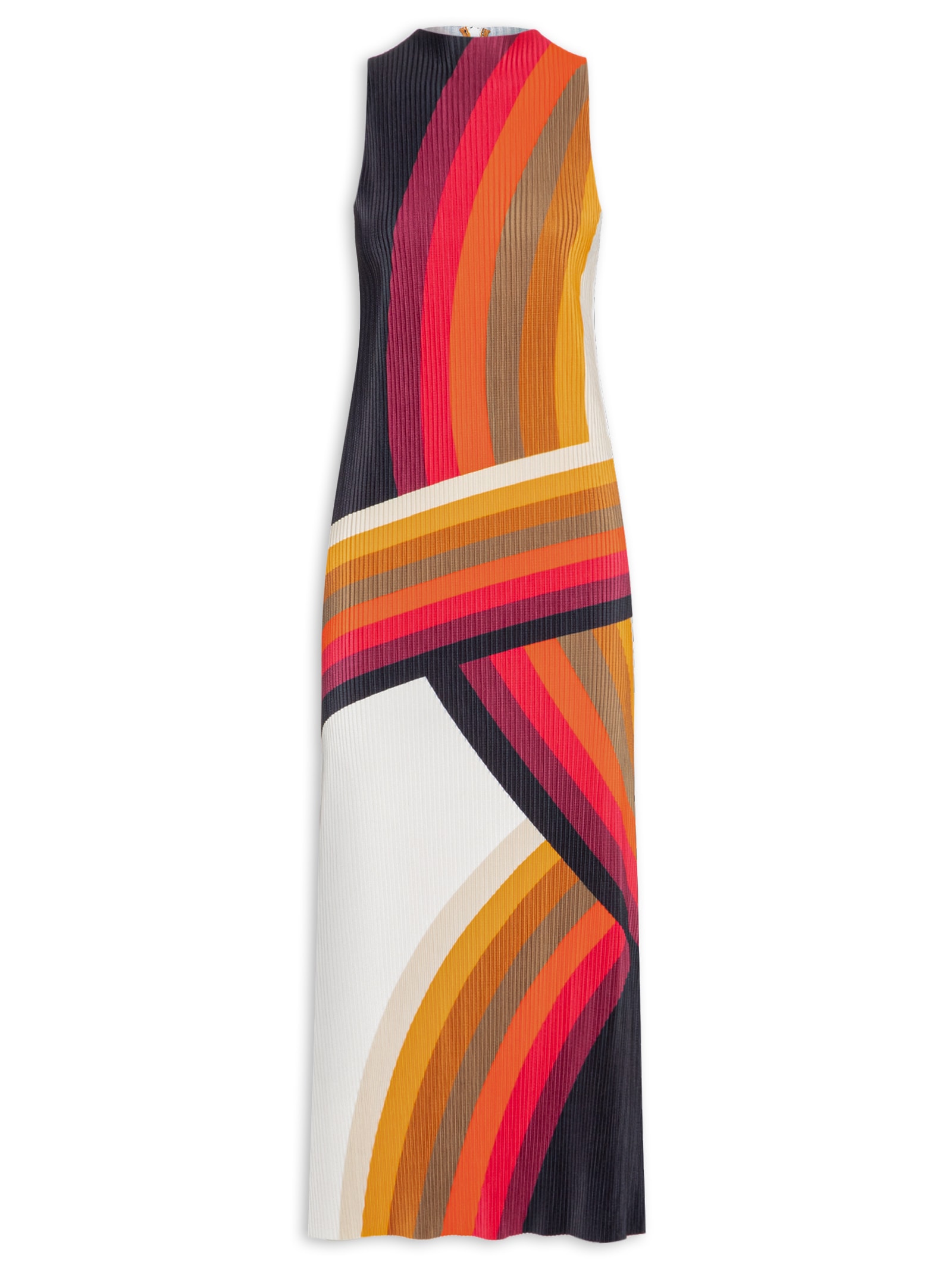 Vestido Raglan Plisse Onda Branco Osklen