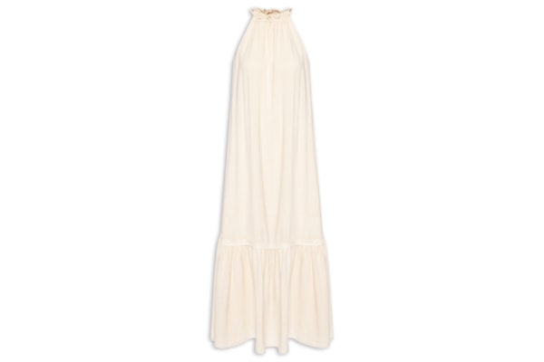 Vestido Rayon New Slub - Bege