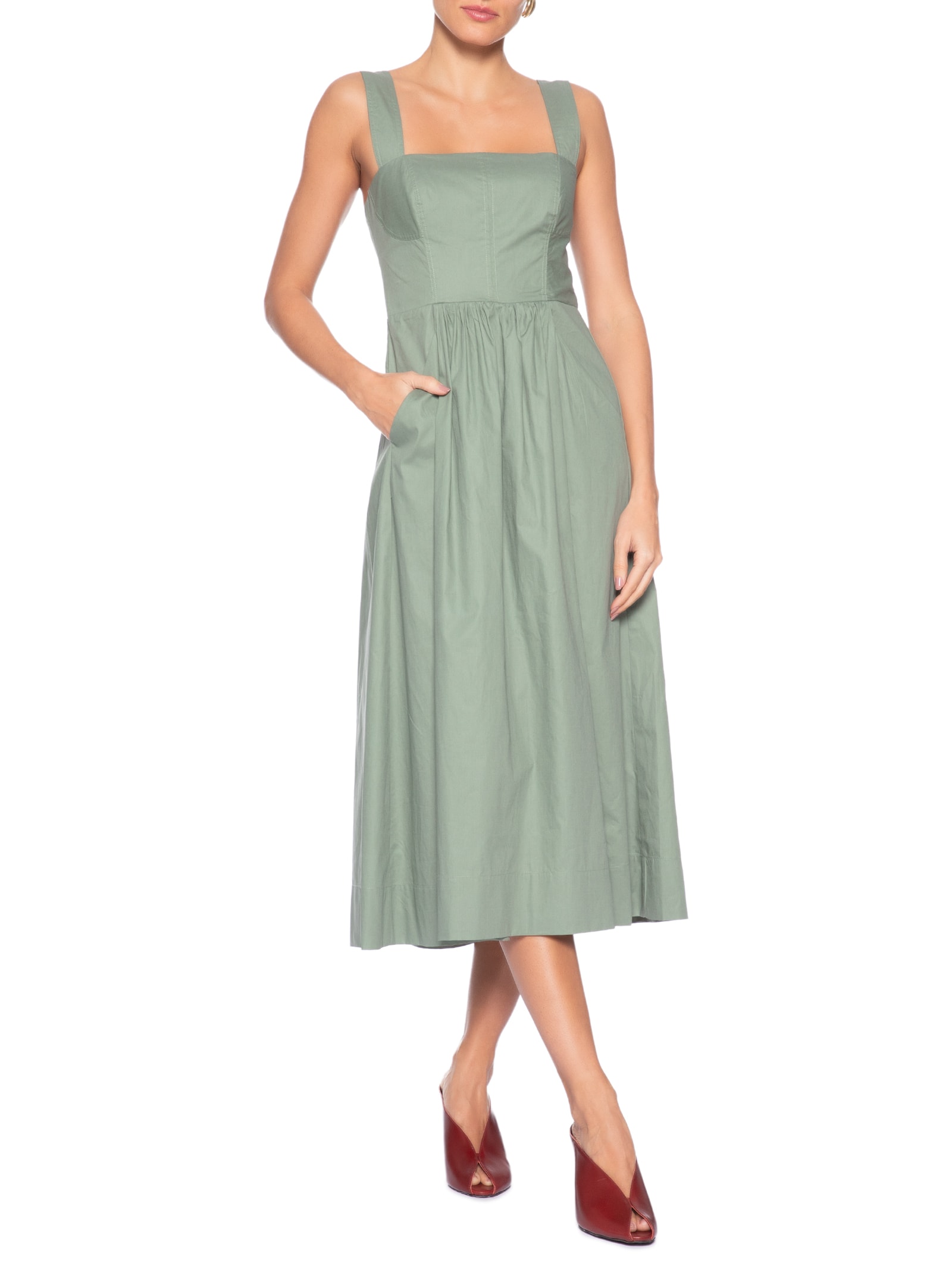 Vestido Recorte Busto Verde Animale