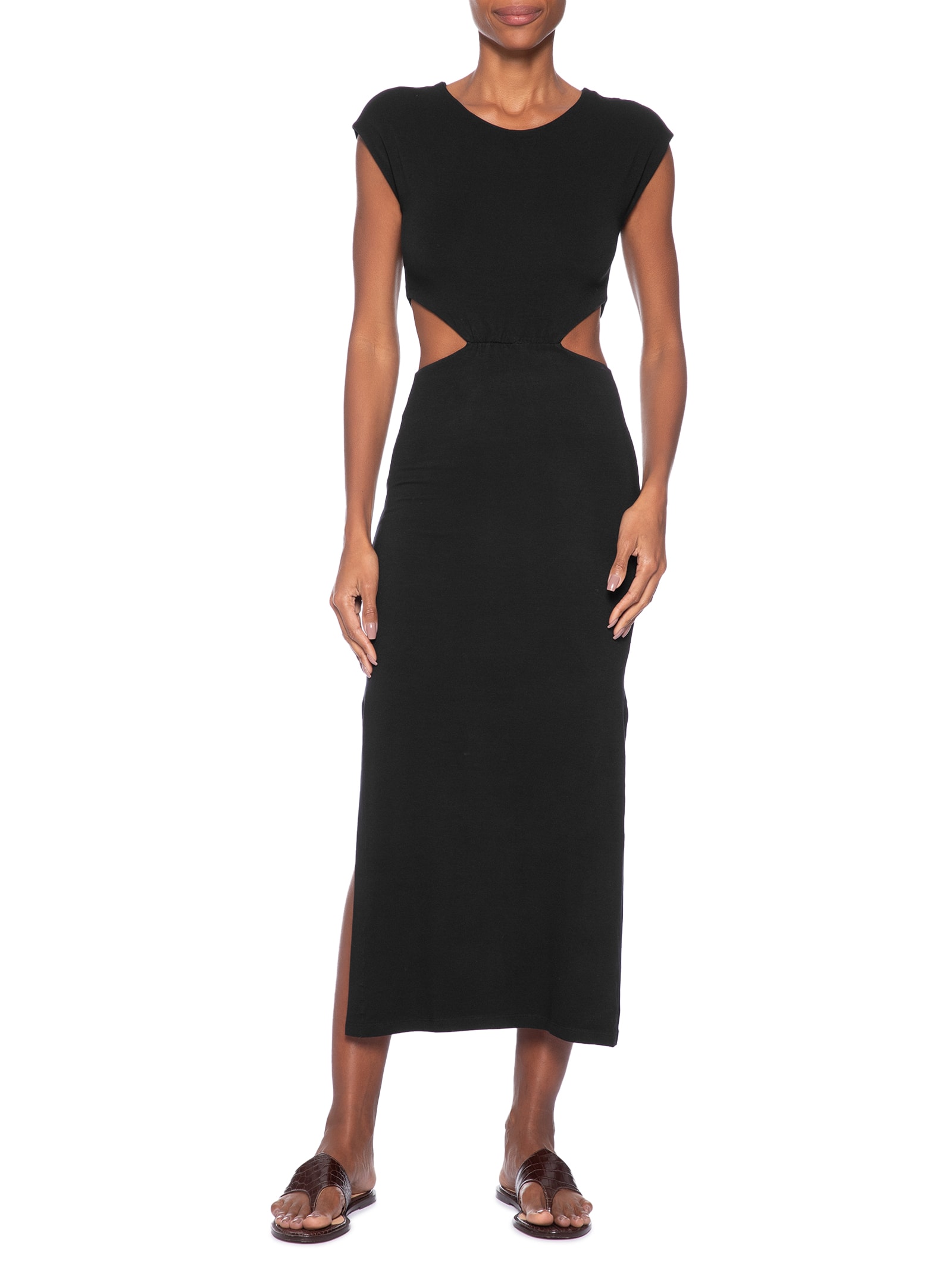 Vestido Recorte Lateral – Preto Animale
