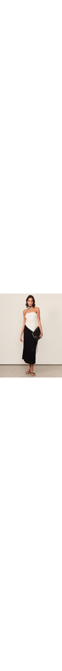 Vestido Recorte P&B - Branco