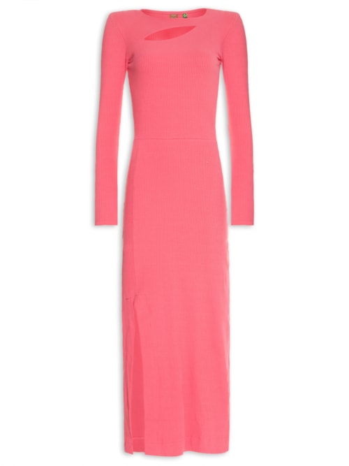 Vestido Recorte Rib – Rosa