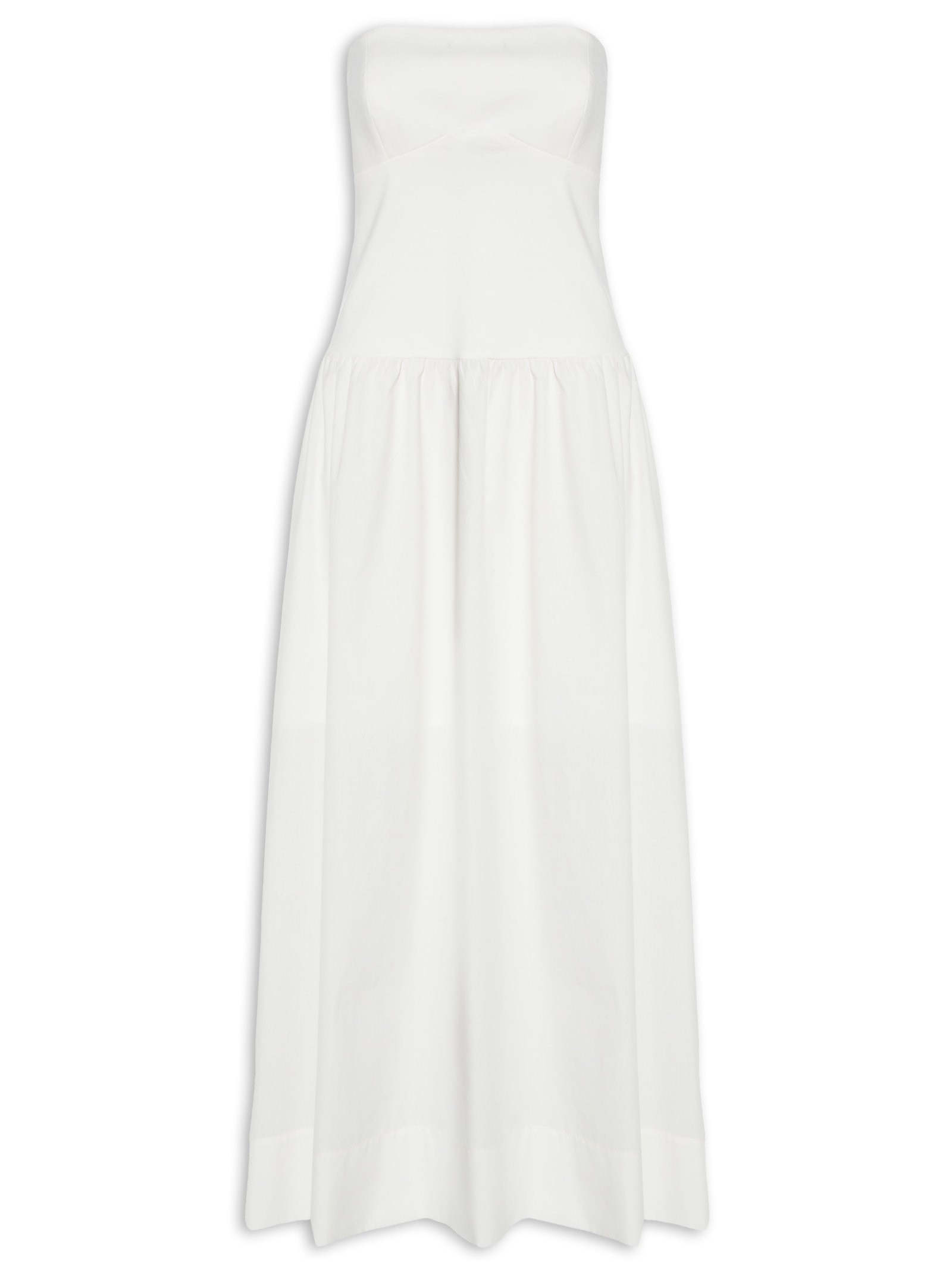 Vestido Recorte Sem Alça Branco Dress To