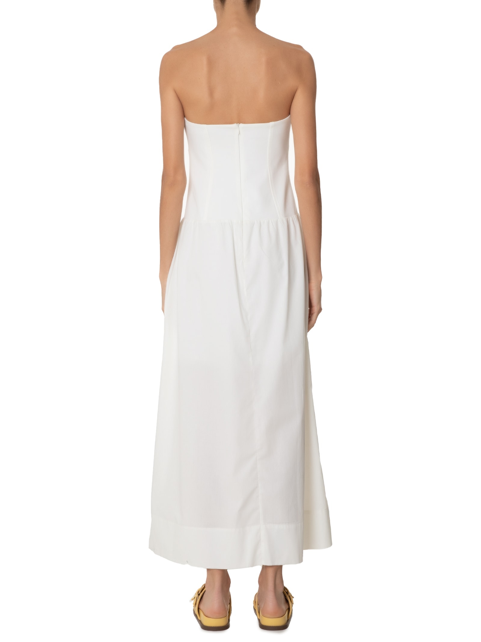 Vestido Recorte Sem Alça Branco Dress To