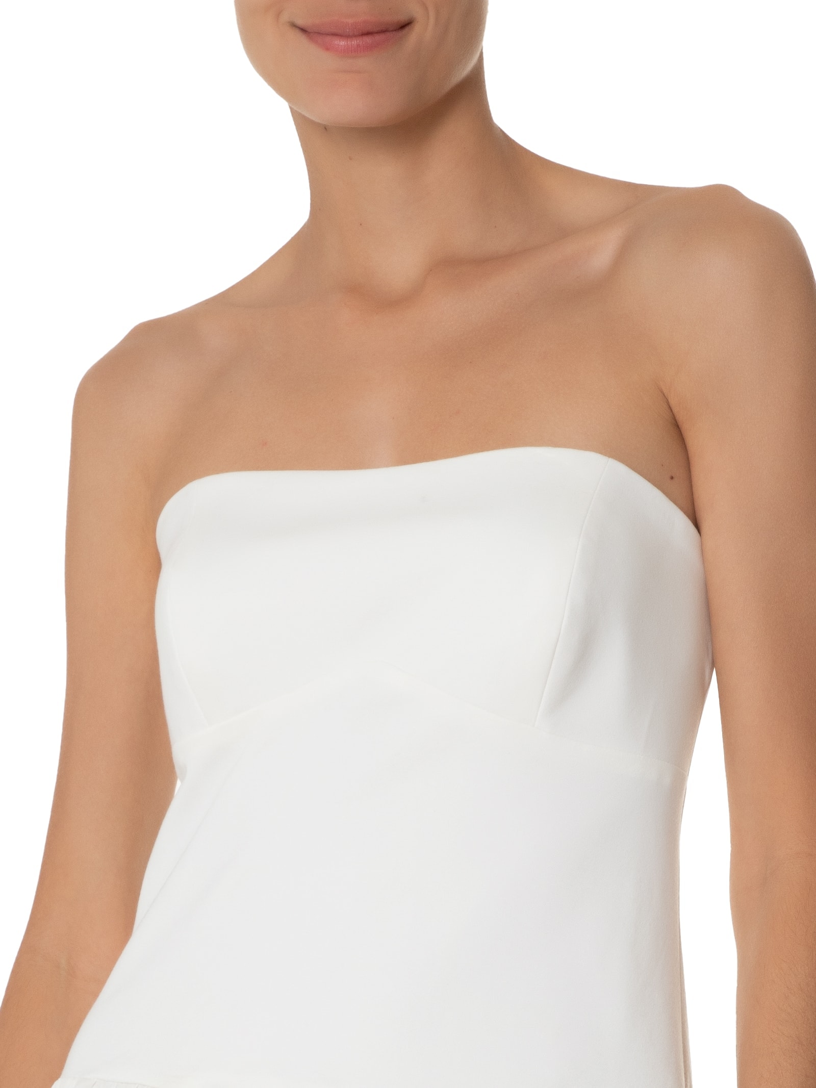 Vestido Recorte Sem Alça Branco Dress To