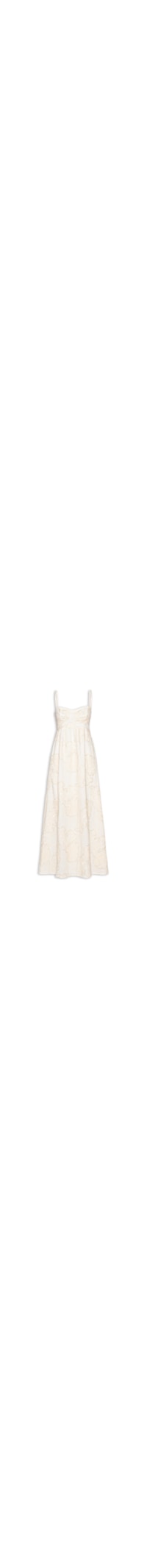 Vestido Recortes Busto Bordado Magnoli - Off White