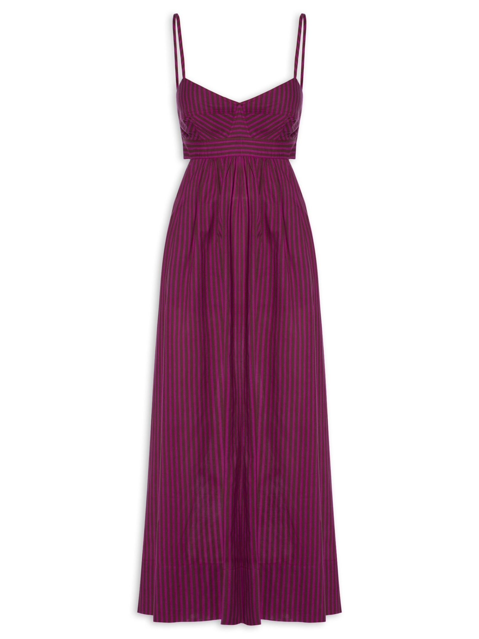 Vestido Recortes Listrado – Rosa Animale