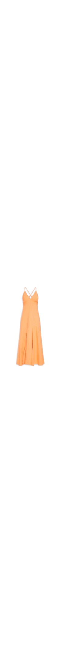 Vestido Recortes Mock - Laranja