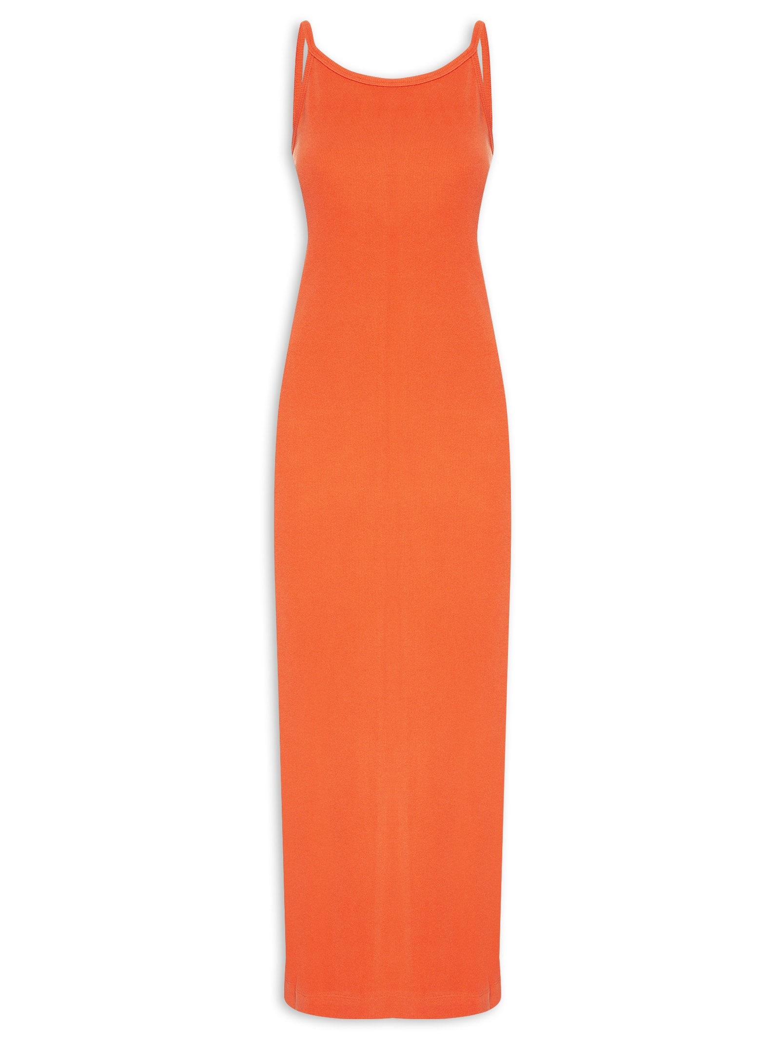 Vestido Regata Decote Costas Laranja Farm